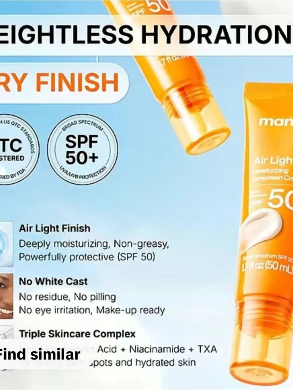 adidas Bright Orange SPF 50 Moisturizing Sunscreen Tube